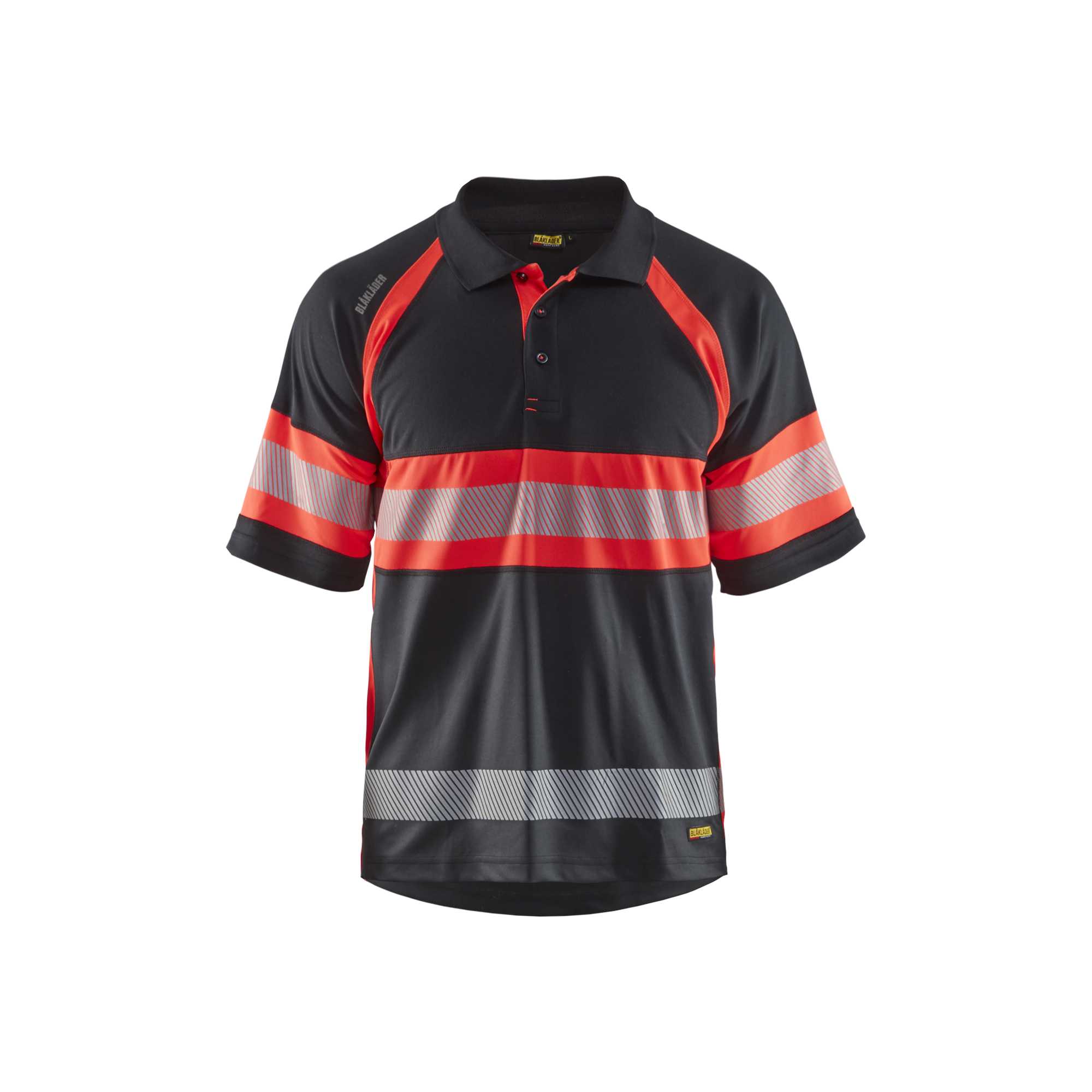 BLAKLADER 33381051 Hi Vis Polo Shirt with UV protection Hi Vis Reflective Short Sleeve Work Polo MEN - 100% Polyester